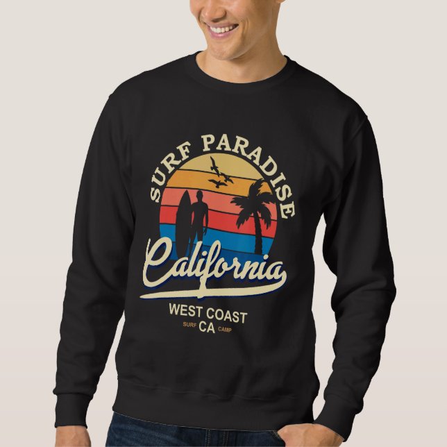 Sweatshirt Californie Surf Paradise (Devant)
