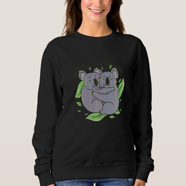 Sweatshirt Câliner comme un koala Couple Objectifs Animaux   (Devant)