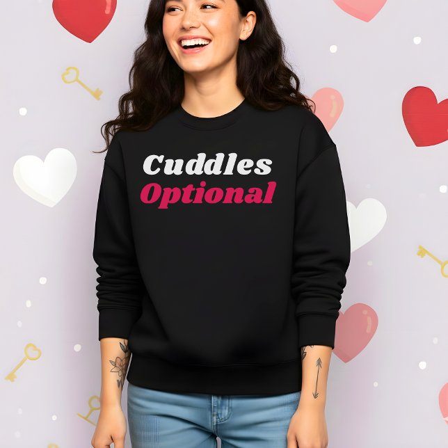 Sweatshirt Câlins de la Saint-Valentin drôles facultatifs (Créateur téléchargé)