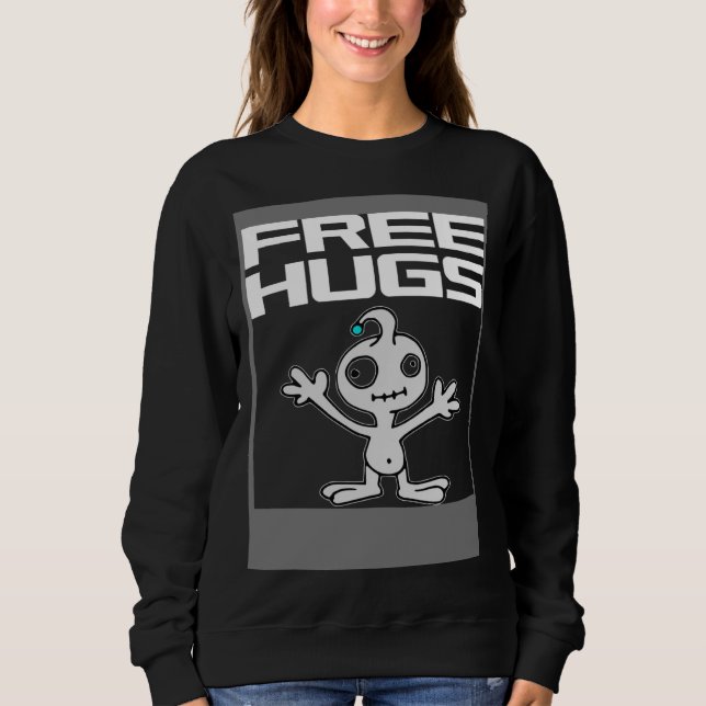 Sweatshirt Câlins gratuits  Alien mignon Facehugger (Devant)
