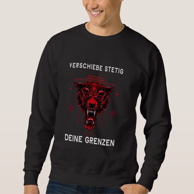 Sweatshirt Calisthenics drôles déplaçant les frontières Loup  (Devant)