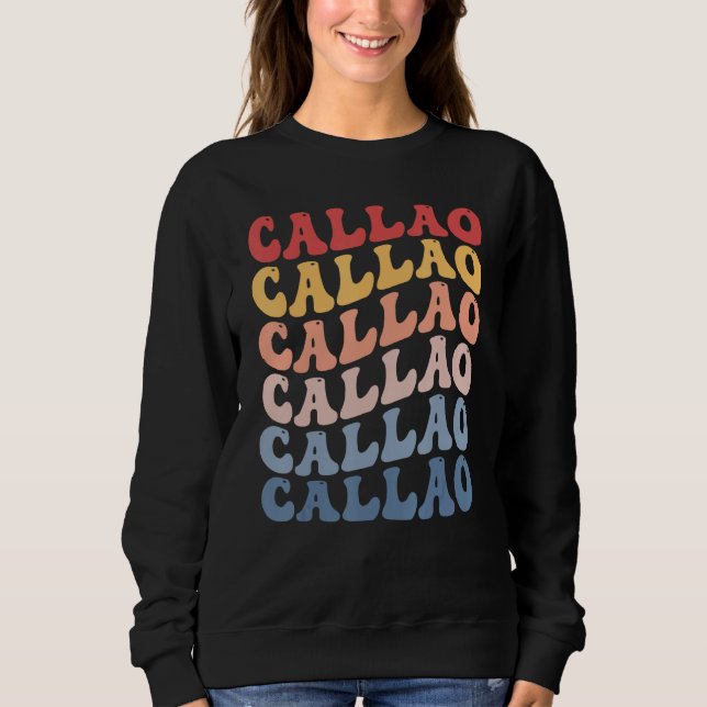 Sweatshirt Callao City Groovy Retro (Devant)
