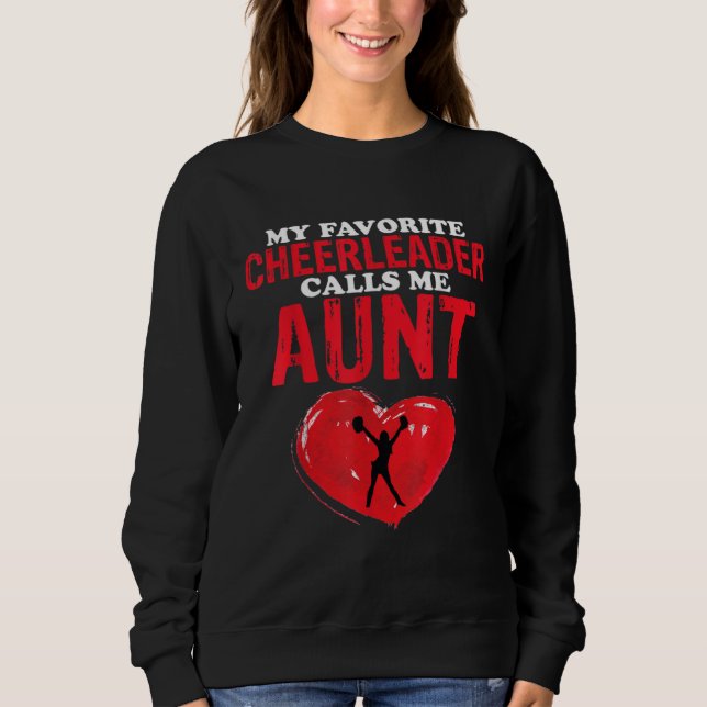 Sweatshirt Calls Me Aunt Cheer Mom Women Cheerleading (Devant)