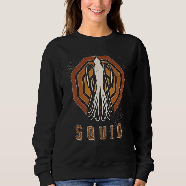 Sweatshirt Calmar Vintage Rétro Classique Amour Animal (Devant)