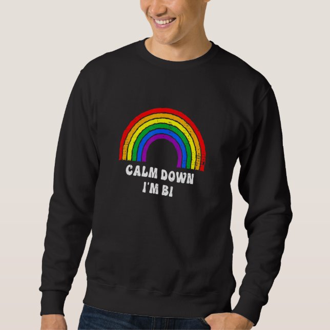 Sweatshirt Calme Im Bi Rainbow Pride Bisexual Pr (Devant)