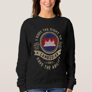 Sweatshirt Cambodge Drapeau Fiers Cambodgiens Hommes & Femmes