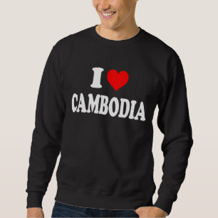 Sweatshirt Cambodge - I Heart Cambodia - I Love Cambodia
