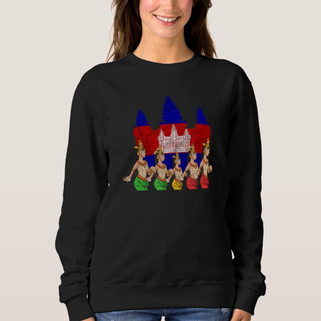 Sweatshirt Cambodge Khmer traditionnelle danse Apsara (Devant)