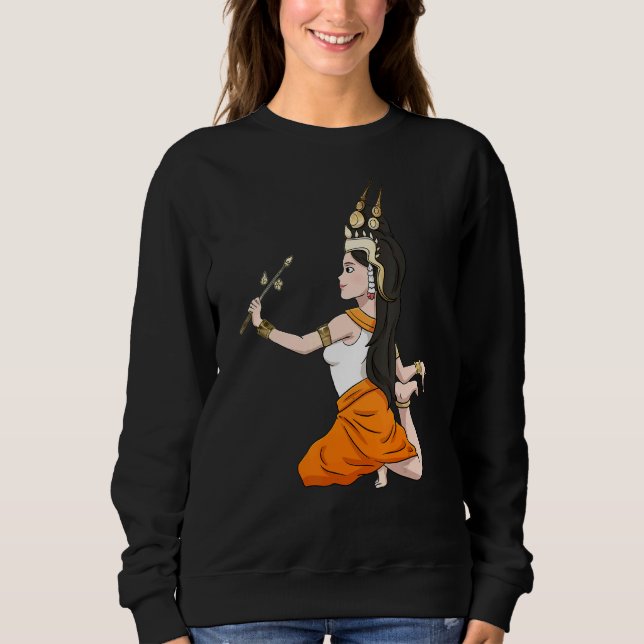Sweatshirt Cambodge Khmer traditionnelle danse Apsara (Devant)