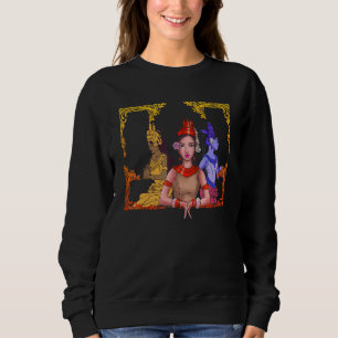 Sweatshirt Cambodge Khmer traditionnelle danse Apsara