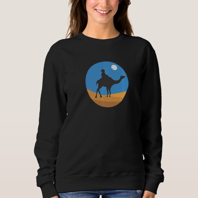 Sweatshirt camels desert arabia dromedary dromedaries one hum (Devant)