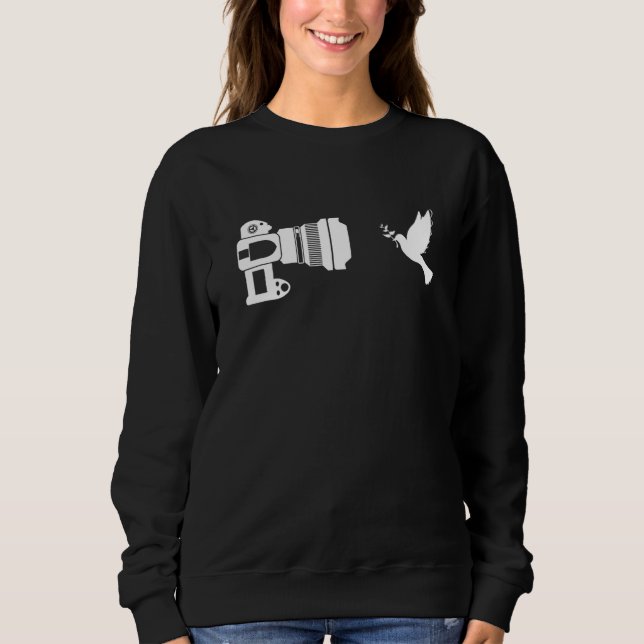 Sweatshirt Camera Pigeon Bird Watching Ornithologist Birds (Devant)