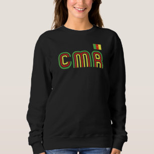 Sweatshirt Cameroun Drapeau Rétro Pays International Cameroun