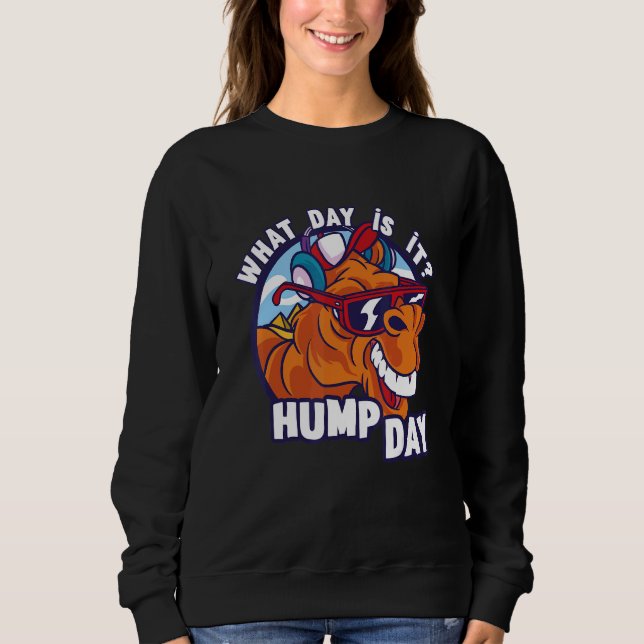 Sweatshirt Camion Cool Hump Day Hump Day Camping Big Teeth Ca (Devant)