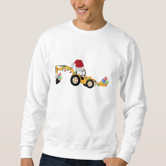 Sweatshirt Camion de construction de la canot de Noël (Devant)