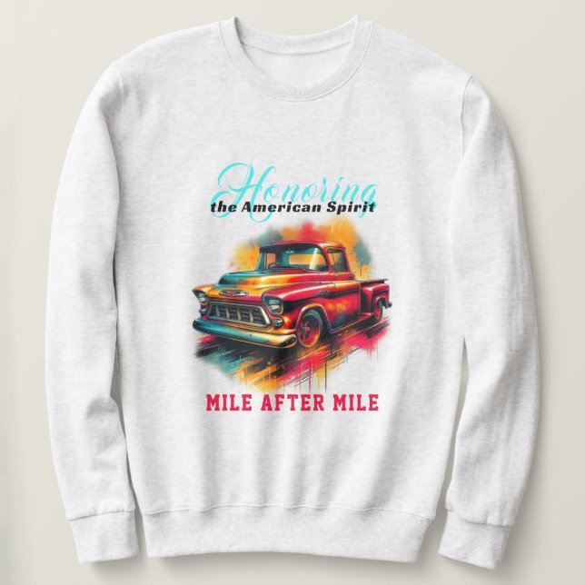 Sweatshirt Camion de ramassage américain classique (Design devant)