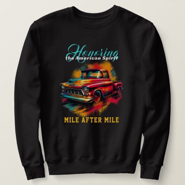 Sweatshirt Camion de ramassage américain classique (Design devant)