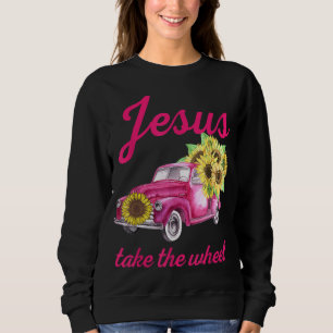 Sweatshirt Camion de sensibilisation au cancer du sein rose J