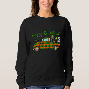 Sweatshirt Camion Français Bulldog St Patrick's Day Shamrock