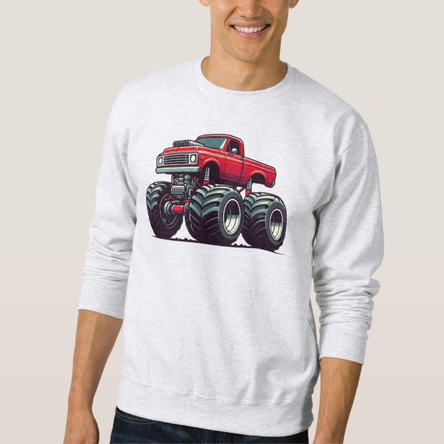 Sweatshirt Camion monstre rouge (Devant)