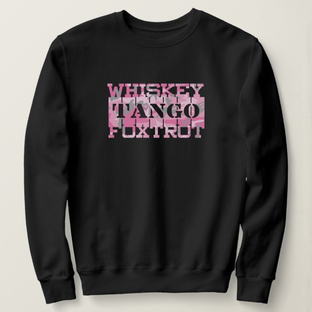 Sweatshirt Camion rose Foxtrot Tango Whiskey Militaire (Design devant)