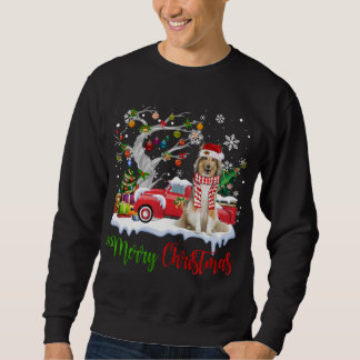 Sweatshirt Camion Rouge Joyeux Arbre de Noël Shetland Sheepdo