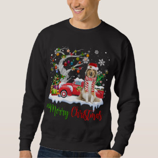 Sweatshirt Camion Rouge Joyeux Arbre de Noël Shetland Sheepdo