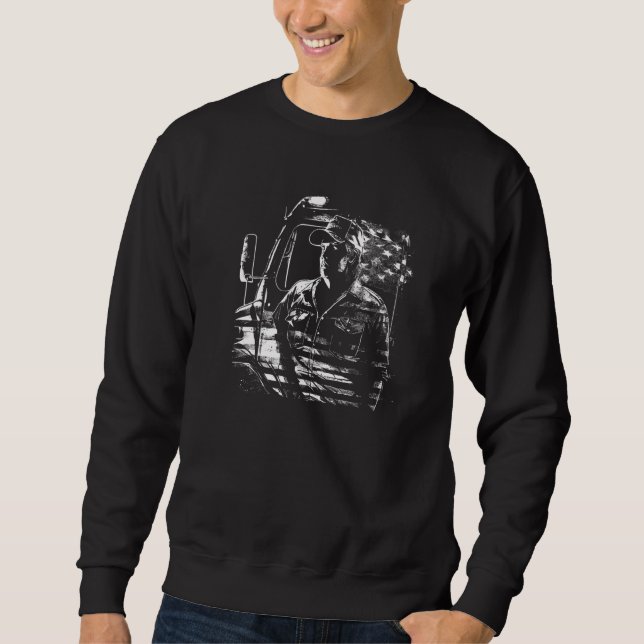 Sweatshirt camionneur américain Big Rigs Diesel Truck Driver  (Devant)