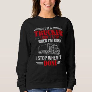 Sweatshirt Camionneur Diesel Big Rig Semi Trailer Conducteur