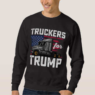 Sweatshirt Camionneurs Pour Élection Présidentielle Trump Vin