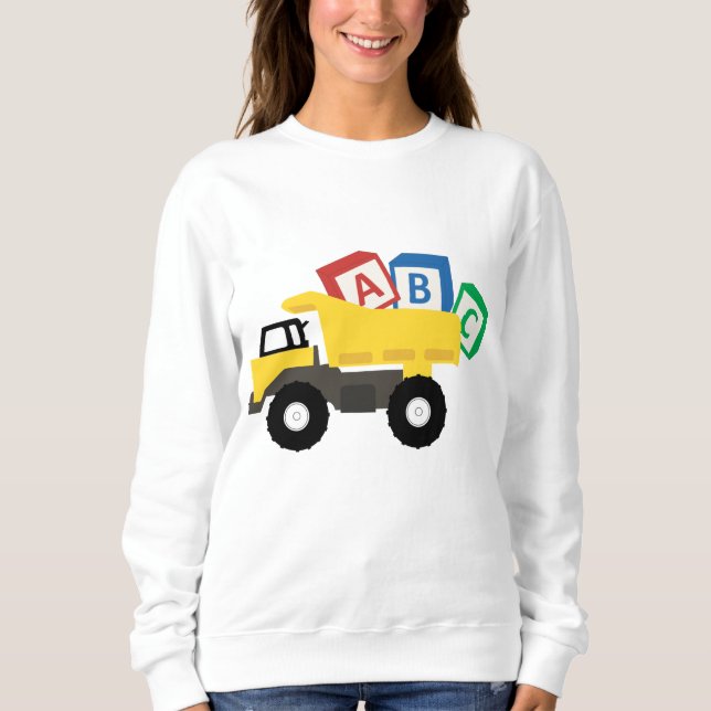 Sweatshirt Camions de construction ABC (Devant)