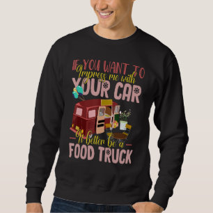 Sweatshirt Camions De Nourriture Drôle Voiture Pour Hommes Et
