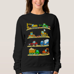 Sweatshirt Camions Excavateur Ciment Camion Bulldozer Constru
