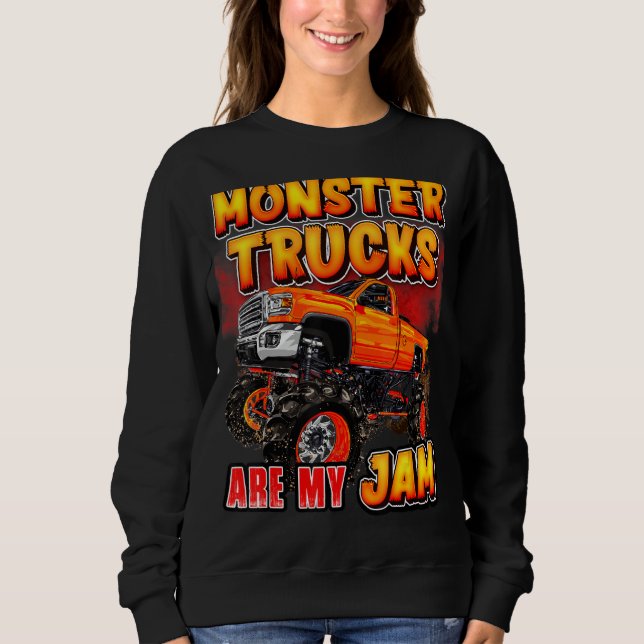 Sweatshirt Camions Monster Pour Hommes Femmes (Devant)