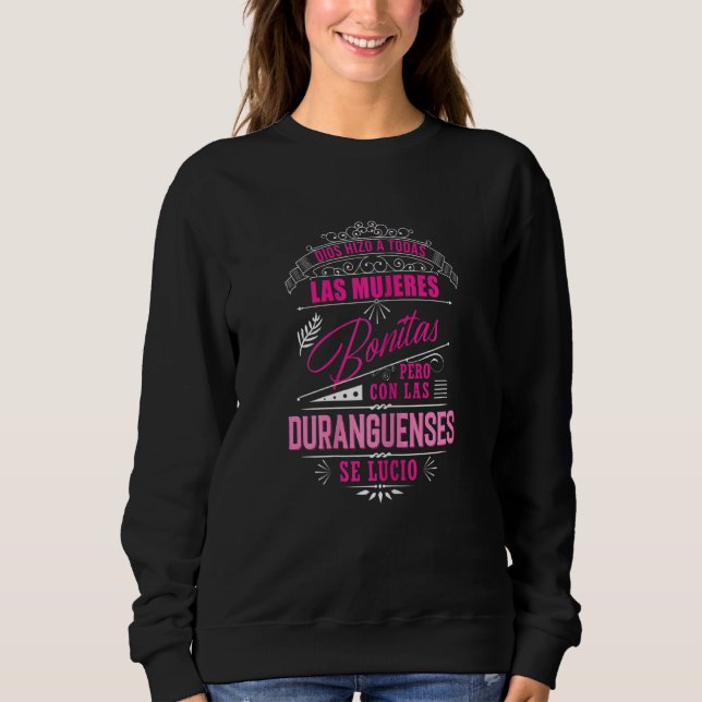 Sweatshirt Camisa De Mujer Duranguense De Durango Mexique (Devant)