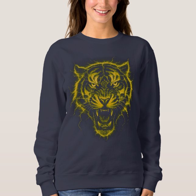 Sweatshirt Camiseta con tigre eléctrico (Devant)