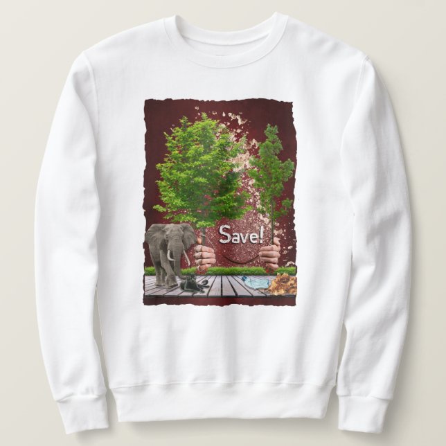 SWEATSHIRT CAMISETA SAVE ! (Design devant)