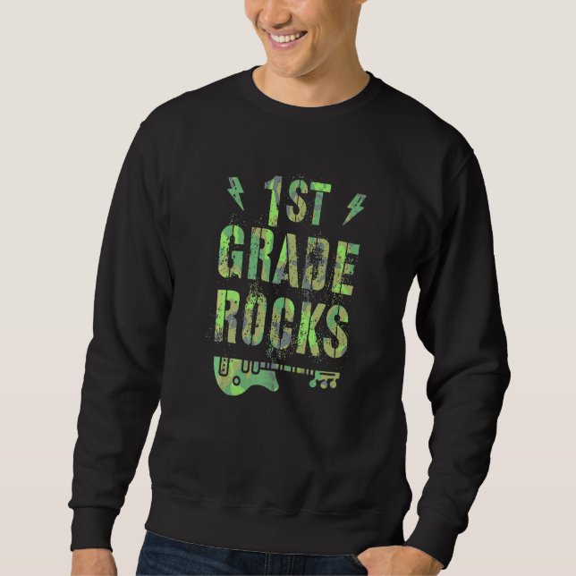 Sweatshirt Camo 1st Grade Rocks Camp Teacher Squad First Grad (Devant)
