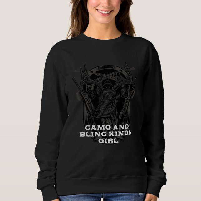 Sweatshirt Camo and Kinda Girl Hunting  Hunter (Devant)