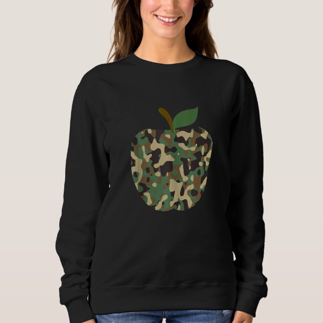 Sweatshirt Camo Apple Premier Jour De L'Équipe D'Enseignement (Devant)