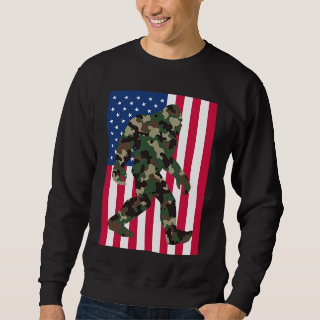 Sweatshirt Camo Bigfoot Sasquatch (Devant)