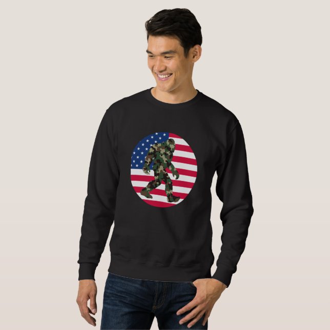 Sweatshirt Camo Bigfoot Sasquatch (Devant entier)