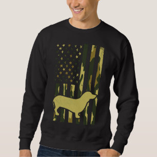 Sweatshirt Camo Flag Dachshund Weiner Dog Animal