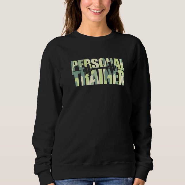 Sweatshirt Camo Personal Trainer Camp Fitness Wellness Instru (Devant)