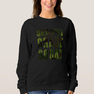 Sweatshirt Camo Prof de la Classe de Deuxième année Salut élè