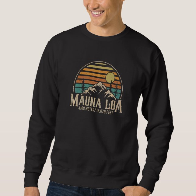 Sweatshirt Camoing Hawaii Hiking Mountain Outdoor Mauna Loa   (Devant)