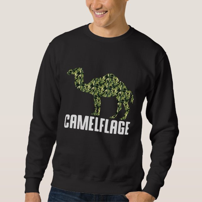 Sweatshirt Camouflage Camel Dromédal Camelflage Hump Day Cam (Devant)