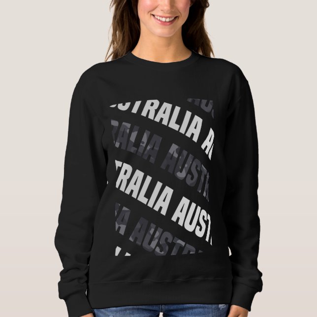 Sweatshirt Camouflage gris Motif Australie Camo (Devant)