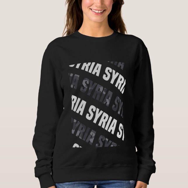 Sweatshirt Camouflage gris Motif de Camo Syrie (Devant)
