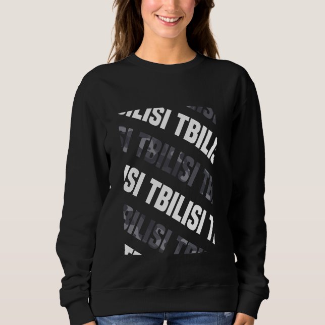 Sweatshirt Camouflage gris Motif de Tbilissi (Devant)